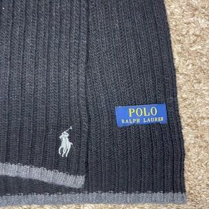 Polo Ralph Lauren Black Knit Scarf